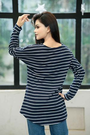 Full Sleeve Cotton Stripe Tops